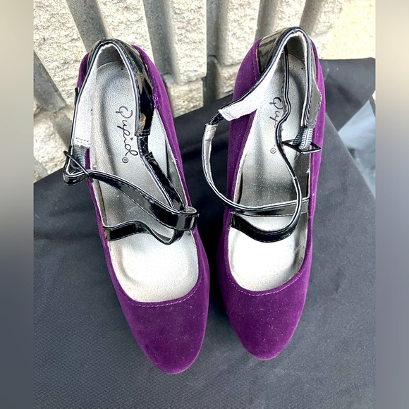 Purple and Black Qupid Branded Heels in Size 6.5 - Picture 6 of 6